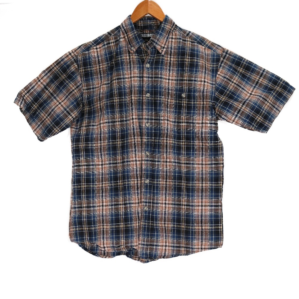 Chisholm Trail Men's Plaid Short Sleeve Button Up